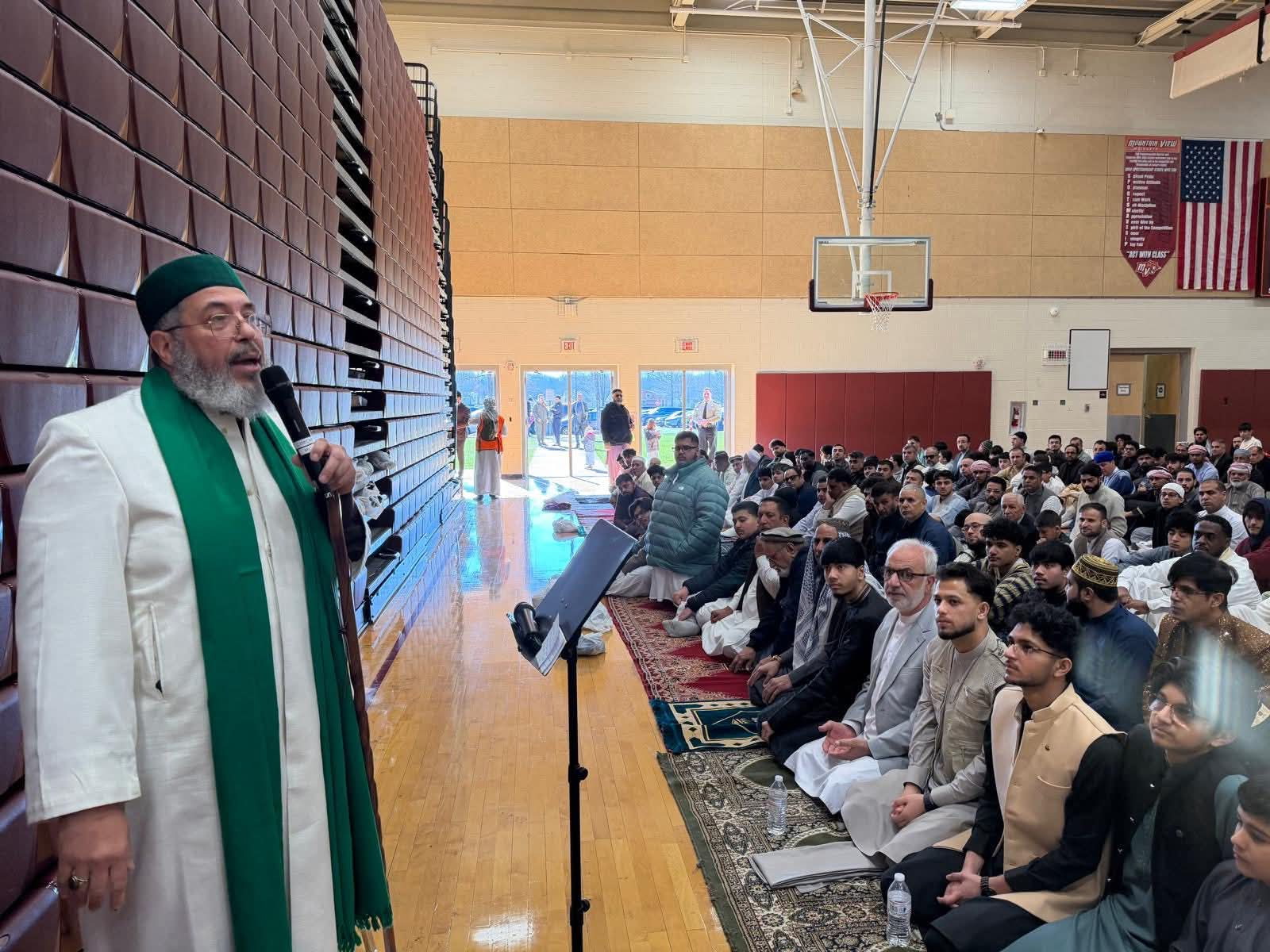 Imam Sherif leading Eid prayer